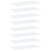 vidaXL Prateleiras para estante 8 pcs 80x40x1,5cm contraplacado branco