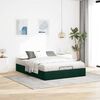 vidaXL Estrutura de cama otomana sem colch&atilde;o 140x190 cm verde escuro