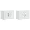 vidaXL Painel de lava-lou&ccedil;a Kalmar 2 pcs Branco Derivados de Madeira