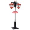 vidaXL Candeeiro de rua Pai Natal 81x40x188 cm PVC preto e vermelho