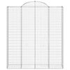 vidaXL Cestos gabi&atilde;o arqueados 8pcs 200x50x220/240cm ferro galvanizado