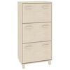 vidaXL Sapateira HAMAR 59,5x35x117 cm pinho maciço castanho-mel
