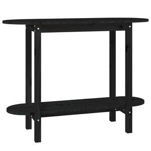 vidaXL Mesa consola 110x40x80 cm madeira de pinho maci&ccedil;a preto