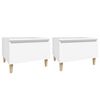vidaXL Mesas de apoio 2 pcs 50x46x35 cm derivados de madeira branco