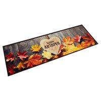 vidaXL Tapete de cozinha lavável 45x150 cm veludo padrão autumn