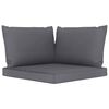 vidaXL 4 pcs conjunto lounge p/ jardim c/ almofad&otilde;es antracite