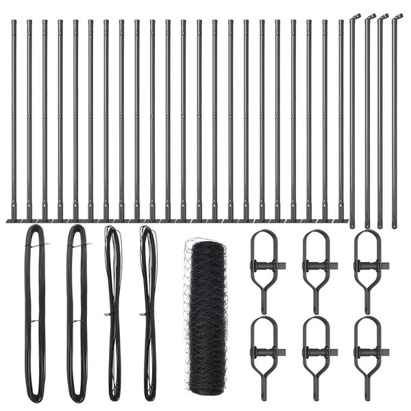 vidaXL Poste de Cerca Cinzeto 50 x 0,8 m (malha de 50 mm) A&ccedil;o e PVC