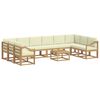 vidaXL Conjunto de Sof&aacute;s para Exterior 11 unid. Branco e Creme