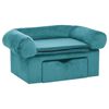 vidaXL Sof&aacute; para Cachorro Turquesa 75 x 50 x 38cm Peluche