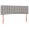 vidaXL Cama com molas/colch&atilde;o 140x200 cm tecido cinzento-claro