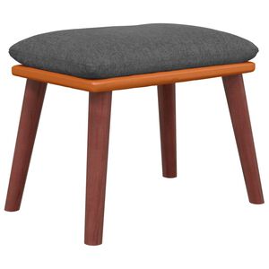 vidaXL Apoio de p&eacute;s 45x29,5x35 cm tecido/couro artificial cinza-escuro