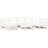 vidaXL 8 pcs conjunto sof&aacute;s de jardim pinho maci&ccedil;o branco