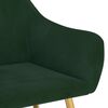 vidaXL Cadeiras de jantar 6 pcs veludo verde-escuro