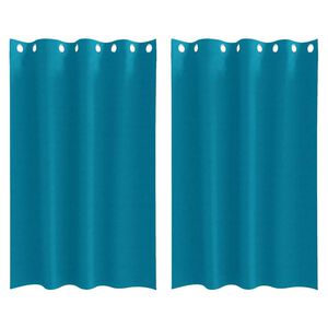 vidaXL Cortinas Blackout com Argolas 2 pcs Turquesa 175 x 140 cm