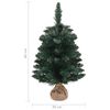 vidaXL &Aacute;rvore de Natal artificial com suporte 60 cm PVC verde