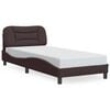 vidaXL Estrutura de cama com LED sem colch&atilde;o Hvar 90x200 cm tecido