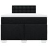 vidaXL Cama boxspring com colch&atilde;o 120x190 cm tecido preto