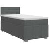 vidaXL Cama box spring com colch&atilde;o Cinzento-Escuro 80 x 200 cm Tecido