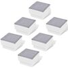 vidaXL Luzes LED de encastrar no ch&atilde;o 6 pcs 100x100x68 mm