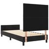vidaXL Cama Box com cabeceira Preto 90 x 190 cm Veludo