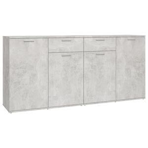 vidaXL Aparador 160x36x75 cm contraplacado cinzento cimento