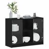 vidaXL Buffet Carvalho Preto 100 x 37 x 75.5 cm