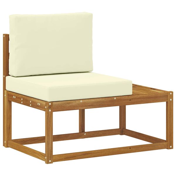 vidaXL Sof&aacute; de Canto Externo com almofada Natural 91 x 63 x 73 cm