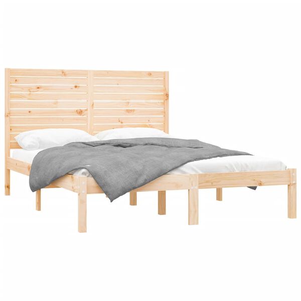 vidaXL Estrutura de cama 160x200 cm madeira maci&ccedil;a