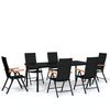 vidaXL 7 pcs conjunto de jantar para jardim preto