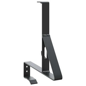 vidaXL Suporte para Prote&ccedil;&atilde;o de Neve Preto 29,5 x 3 x 34,5 cm A&ccedil;o