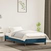 vidaXL Estrutura de cama sem colch&atilde;o 100x200 cm veludo azul-escuro