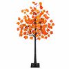 vidaXL &Aacute;rvore de Natal de bordo LED Castanho 120 cm Pl&aacute;stico 48 LED