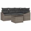 vidaXL Conjunto de Sof&aacute; de Jardim 5 unid. Cinzento-claro vime PE