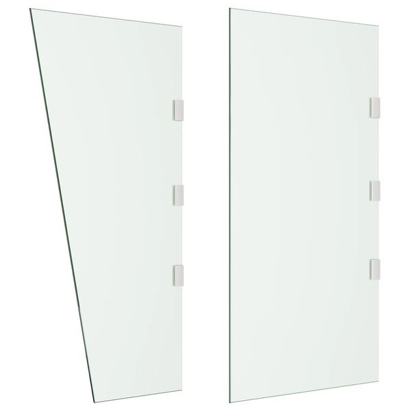 vidaXL Painel lateral p/ toldo porta 2 pcs vidro temp. transparente