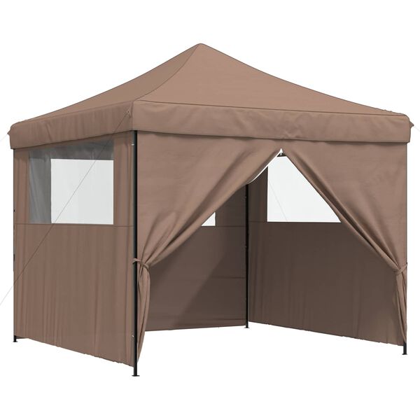 vidaXL Tenda de Festa Castanho 292 x 292 x 315 cm Tecido Oxford