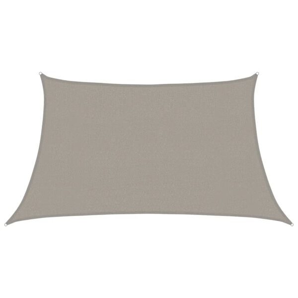 vidaXL Para-sol estilo vela trap&eacute;zio 160 g/m&sup2; 3/4x2 m PEAD cinza-claro