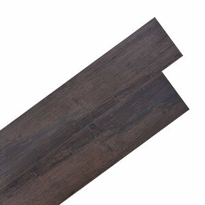 vidaXL Pranchas de Piso PVC Autoadesivas Marrom Escuro 30,5 x 61 cm