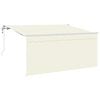 vidaXL Toldo Retr&aacute;til Creme 300 x 200 cm Poli&eacute;ster e Alum&iacute;nio