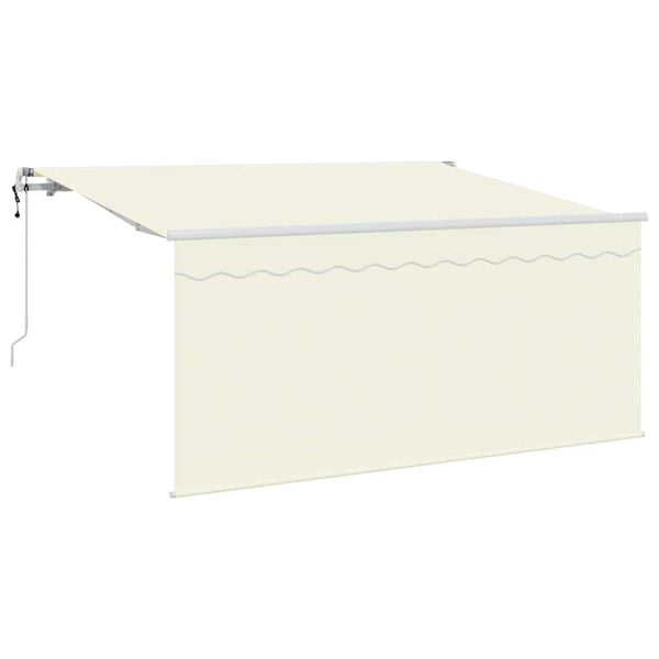 vidaXL Toldo Retr&aacute;til Creme 300 x 200 cm Poli&eacute;ster e Alum&iacute;nio