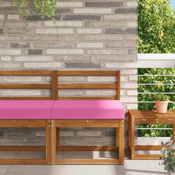 vidaXL Almofada para Sof&aacute; Externo Rosa 60 x 60 x 8 cm Poli&eacute;ster