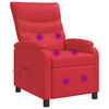 vidaXL Recliner de Massagem Vermelho Couro Sint&eacute;tico