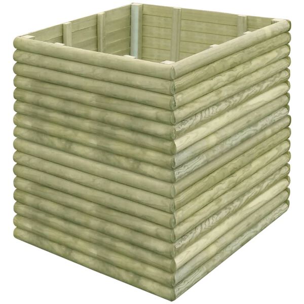 vidaXL Canteiro elevado para jardim 106x106x96 cm pinho impregnado