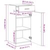 vidaXL Aparador 45x42,5x93 cm derivados de madeira carvalho fumado