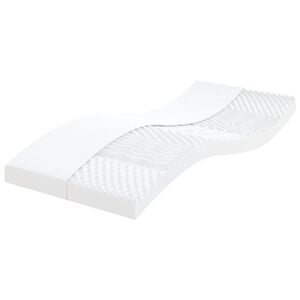 vidaXL Colch&atilde;o de espuma 100x200 cm 7 zonas dureza 20 ILD branco