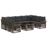 vidaXL Conjunto de Sof&aacute; de Jardim 10 unid. Cinza e Cinza Escuro