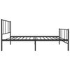 vidaXL Estrutura de cama com cabeceira e p&eacute;s 107x203 cm metal preto