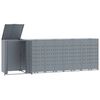 vidaXL Abrigo para 5 caixotes do lixo 345x79x117 cm a&ccedil;o cinzento