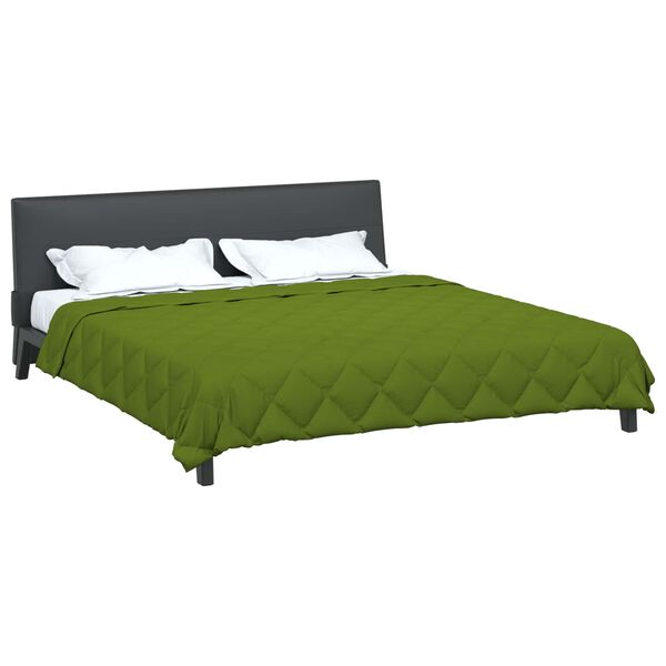 vidaXL Duvet de Ano Inteiro Verde 240 x 200 cm Microfibra