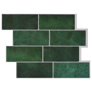 vidaXL Azulejo Subterr&acirc;neo 50 pcs Verde-Escuro 29 x 21 cm