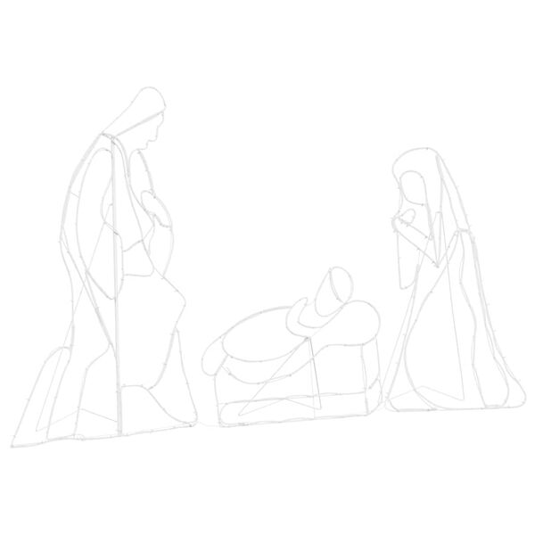 vidaXL Cenário de Natal Iluminado Multicolor 112 x 72 cm PVC